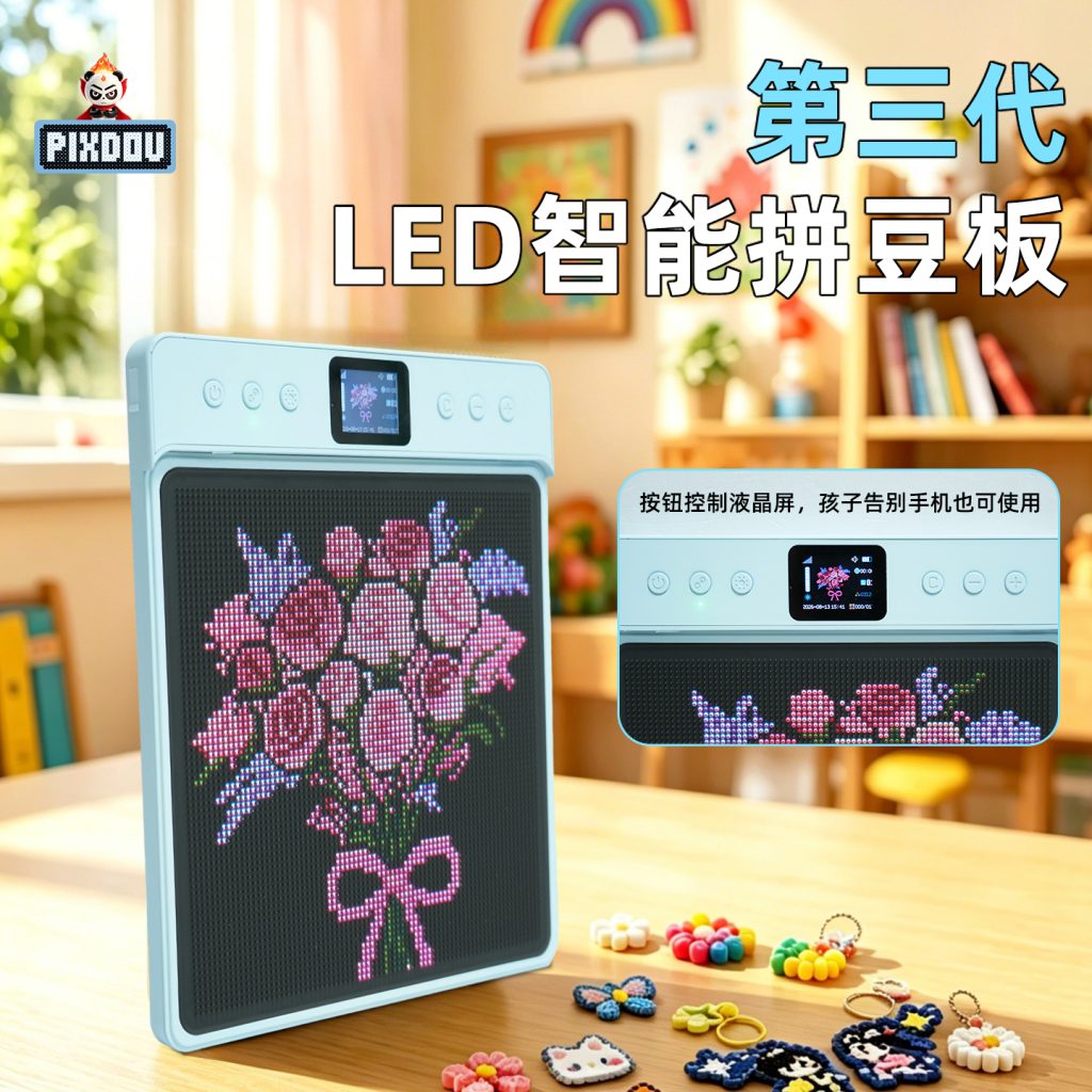 预售三代78×78智能拼豆板 LED灯光指引APP控制 大尺...